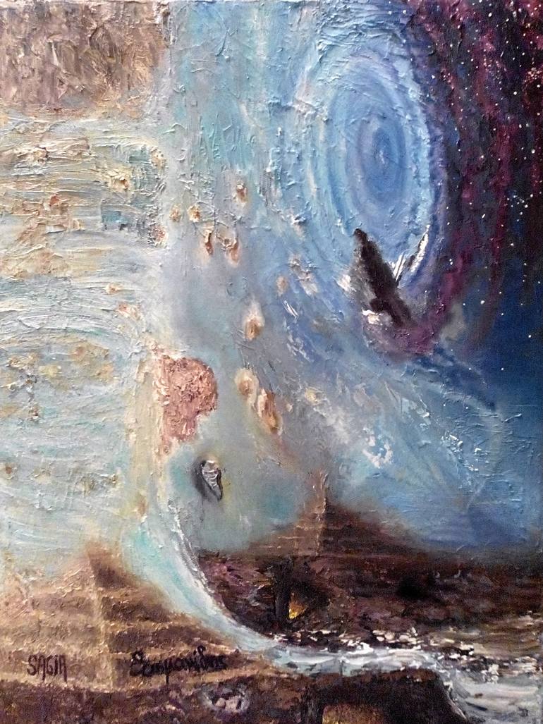 770x1027 Saatchi Art Time Travel Painting By Michael Sismanidis - Travel Painting