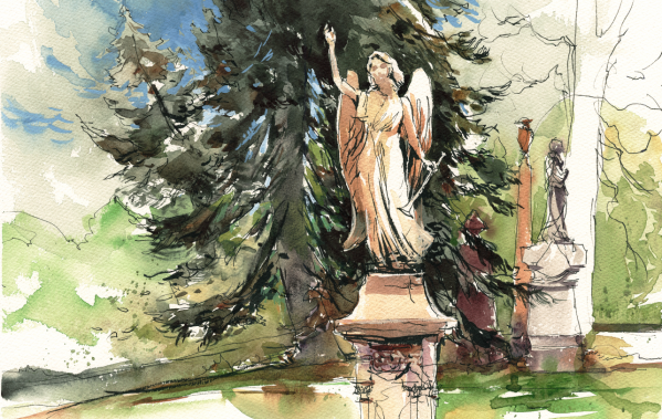 599x379 Urban Sketching Drawing Amp Painting In A Travel Journal - Travel Painting