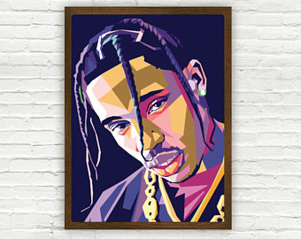 340x270 Travis Scott Digital Etsy - Travis Scott Painting