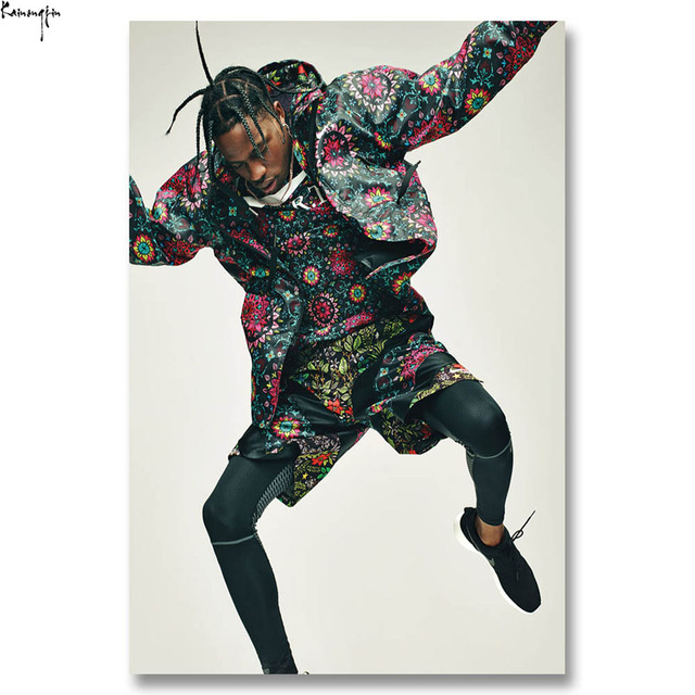 640x640 Zp937 Travis Scott American Hip Hop Music Rap Star 24x36 Art - Travis Scott Painting