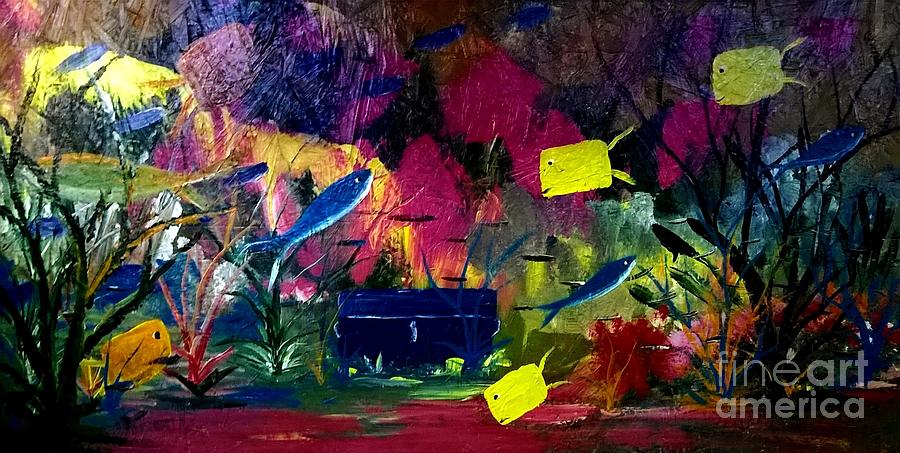 900x453 Treasure Chest Painting By James And Donna Daugherty - Treasure Chest Painting