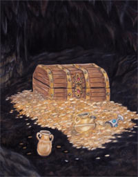 200x256 Art Used In The Movie Dungeoncrawl - Treasure Chest Painting