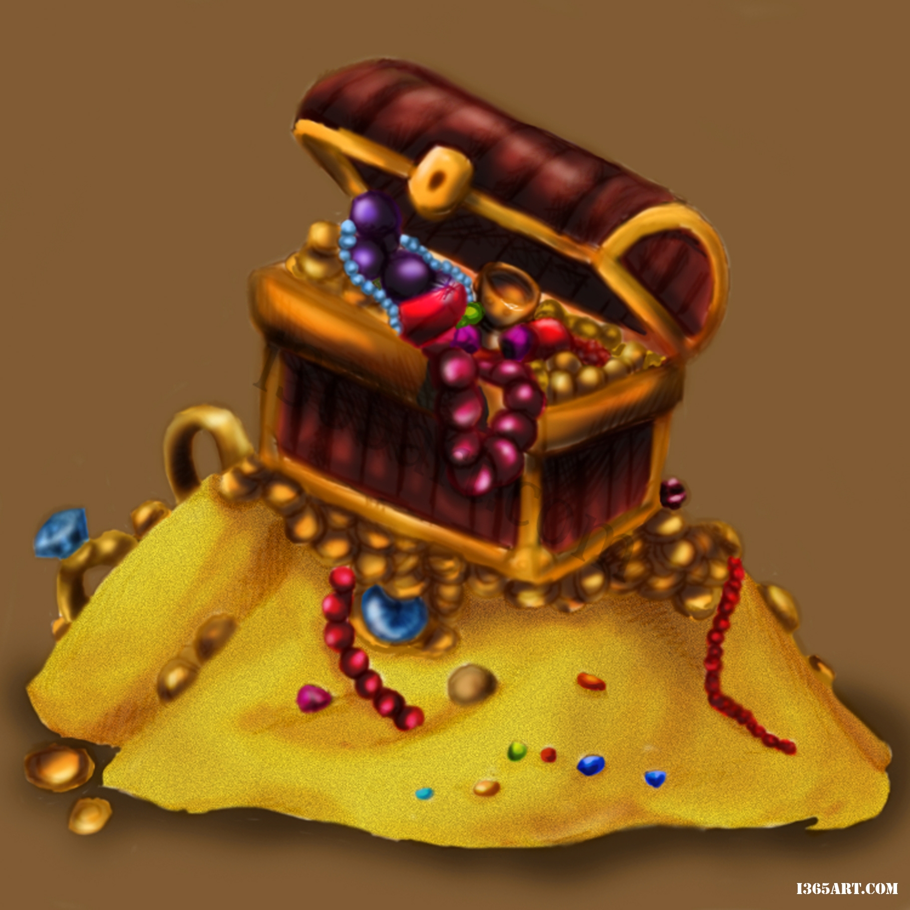 Treasure Chest Painting At Explore Collection Of