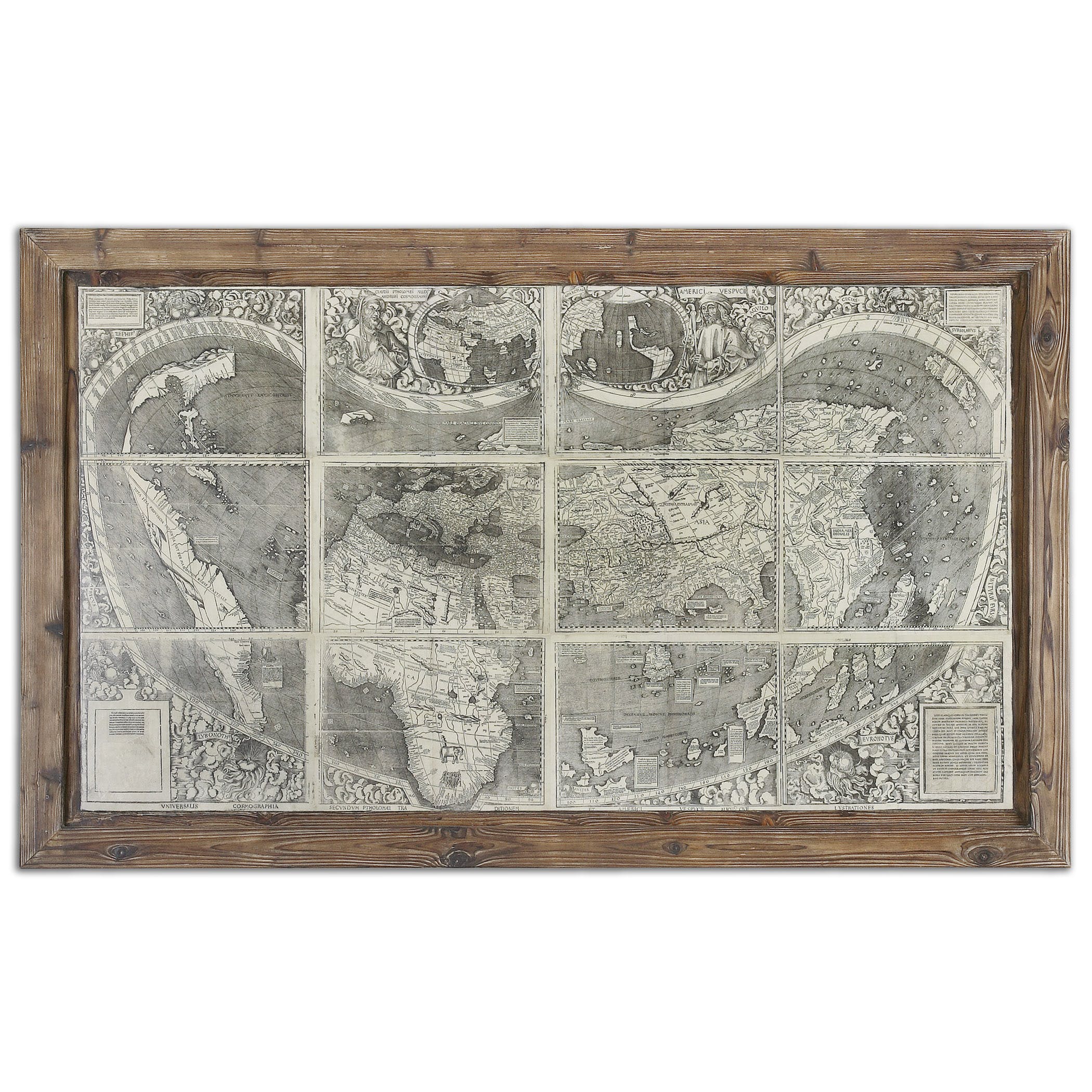 2100x2100 Uttermost Accessories Treasure Map Framed Art - Treasure Map Painting