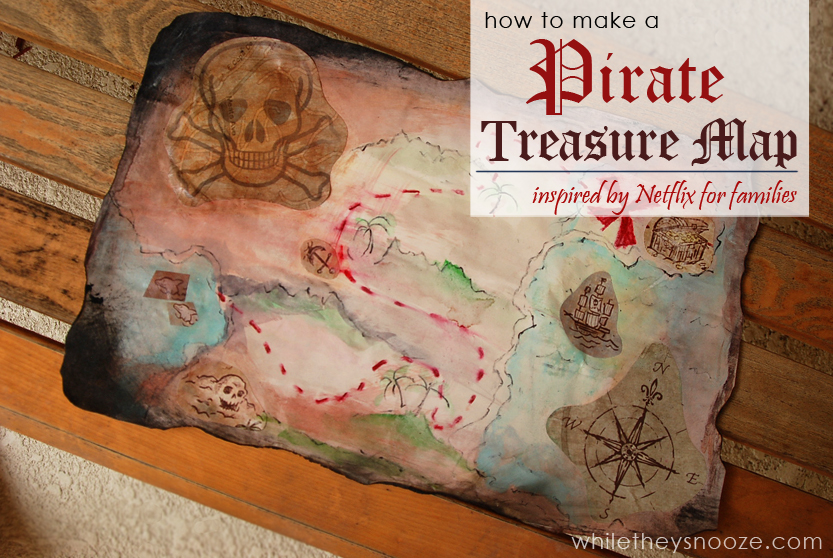 833x558 While They Snooze How To Make A Pirate Treasure Map Inspired By - Treasure Map Painting