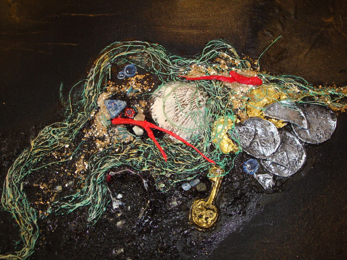 1333x1000 Une Vie D'Artiste Painting In Progress (Treasure In The Sea) - Treasure Painting