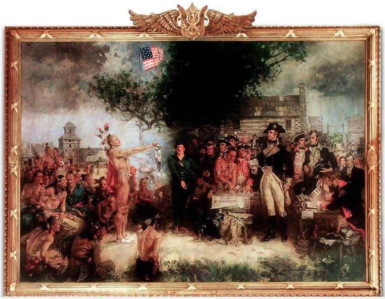 761x590 Native American Roots Run Deep For Smu Alum - Treaty Of Greenville Painting