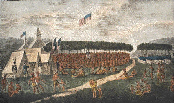 600x355 The Treaty Of Greenville 1795 - Treaty Of Greenville Painting