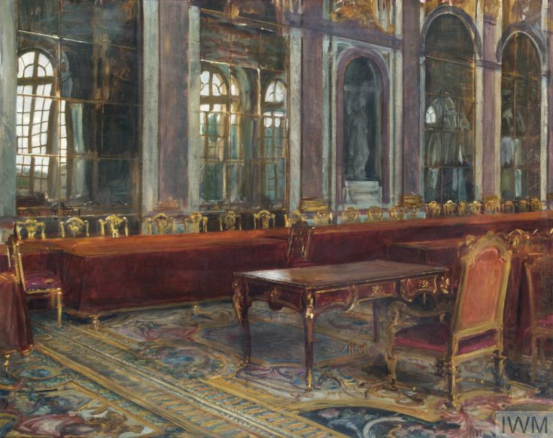 800x634 Sketch Of The Table In The Hall Of Mirrors, - Treaty Of Versailles Painting