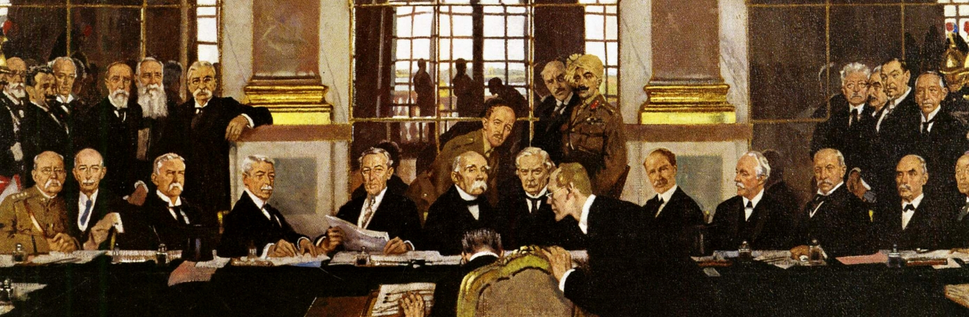 1389x454 Treaty Of Versailles - Treaty Of Versailles Painting