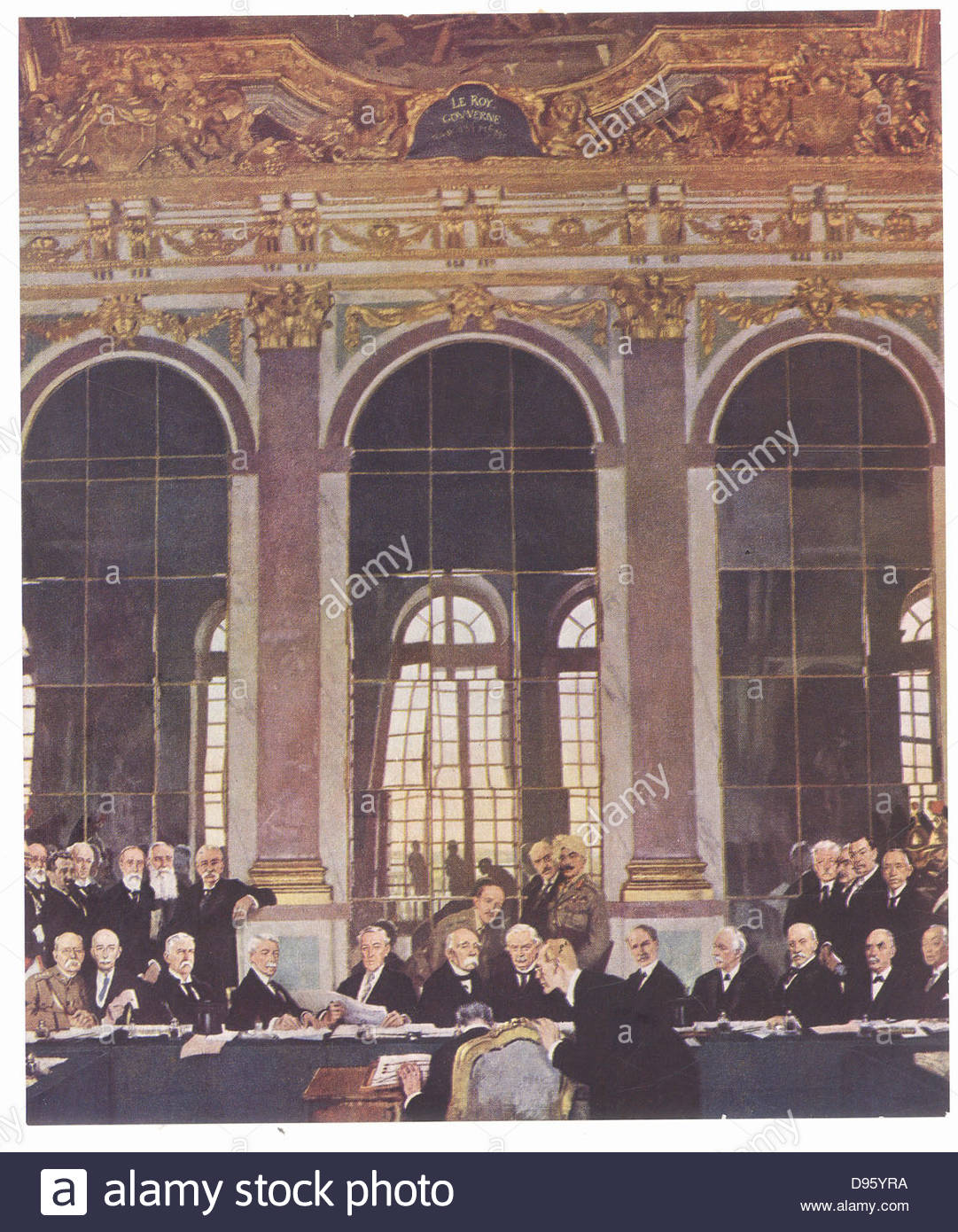 1081x1390 World War I Signing Treaty Of Versailles In The Hall Of Mirrors - Treaty Of Versailles Painting