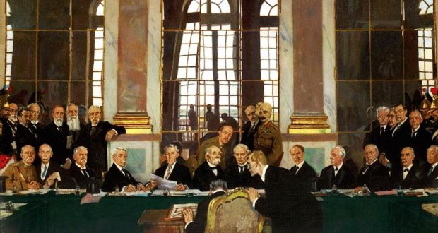 620x330 Modern Ireland In 100 Artworks 1919 The Signing Of Peace - Treaty Of Versailles Painting