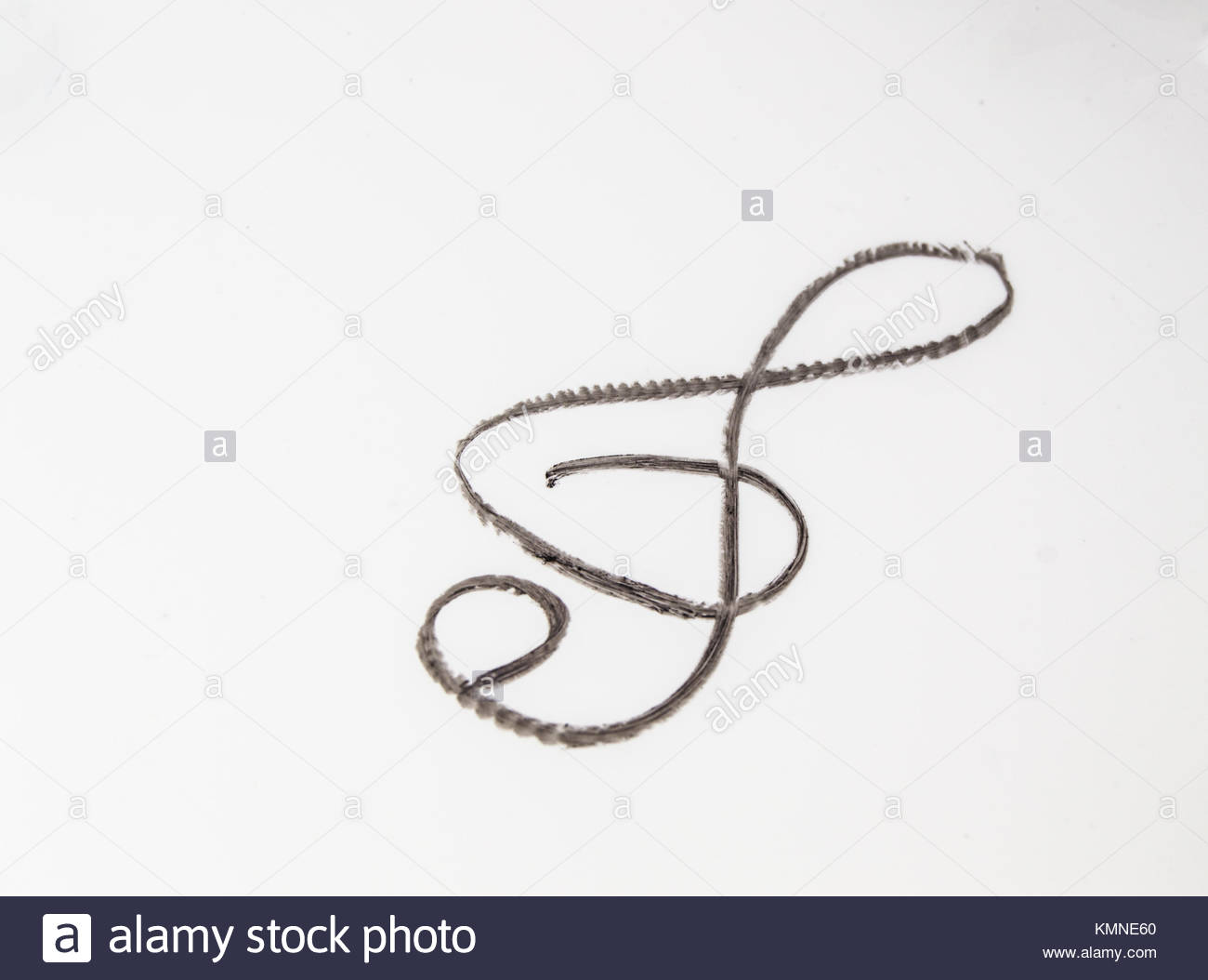 1300x1054 Painted Cosmetic Eye Pencil Treble Clef On White Background Stock - Treble Clef Painting