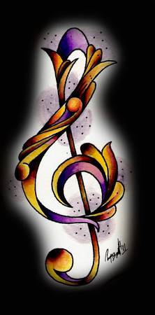 222x450 Stunning Treble Clef Painting Reproductions For Sale On Fine Art - Treble Clef Painting