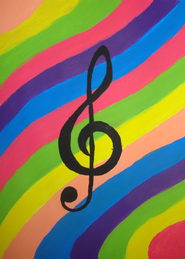 755x1057 Treble Clef Painting By Boone714 - Treble Clef Painting