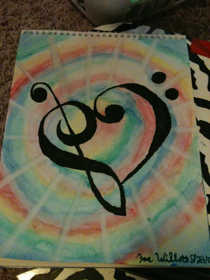 720x960 Treble Clefass Clef Heart By Yozo15 - Treble Clef Painting