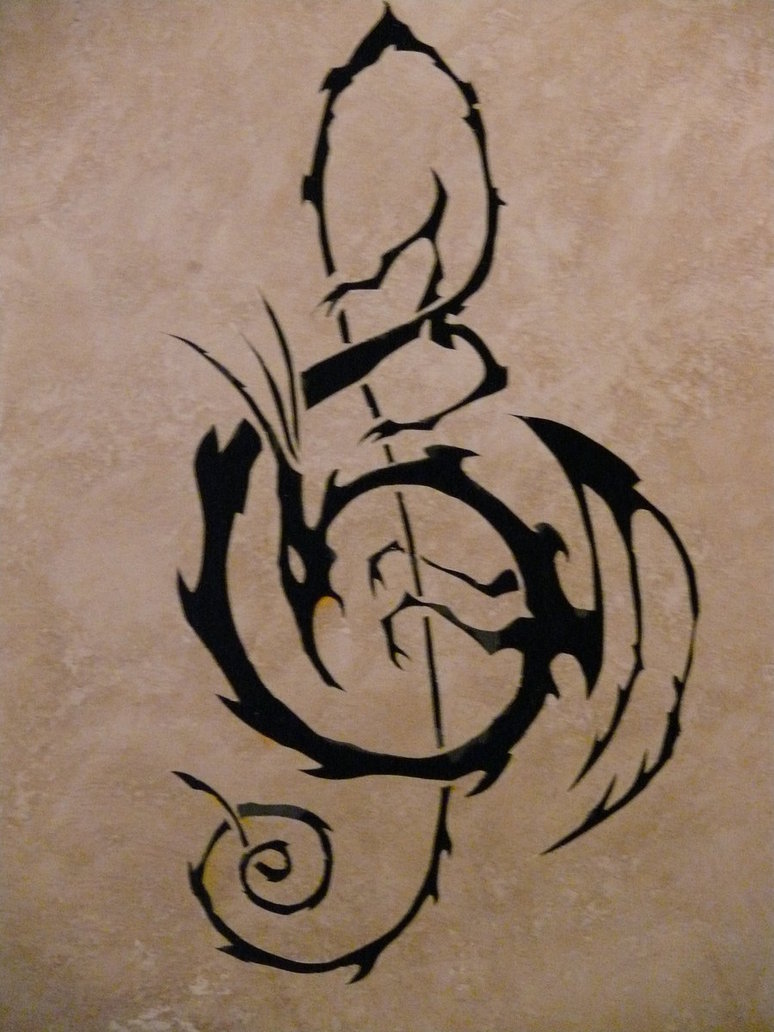 774x1032 Dragon Treble Clef By Ripasquale - Treble Clef Painting