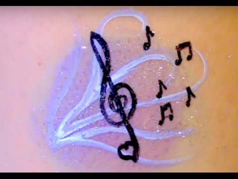 480x360 How To Face Paint A Treble Clef - Treble Clef Painting