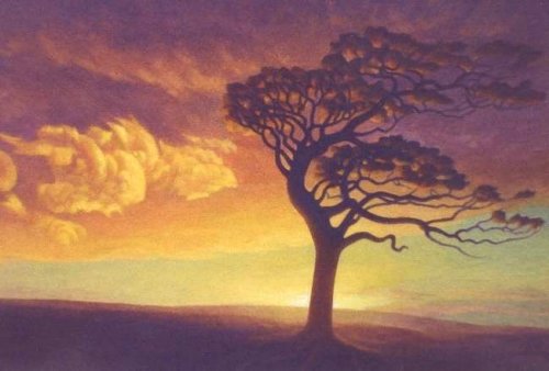 500x338 Tree Blowing In The Storm By Songwriter29 - Tree Blowing In The Wind Painting