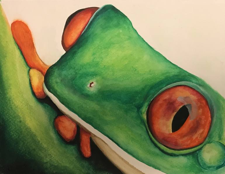 770x596 Saatchi Art Tree Frog Painting By Britta Hennessy - Tree Frog Painting