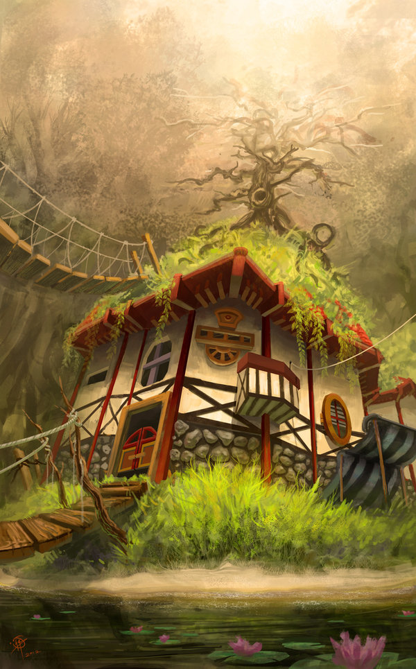 600x965 Tree House By Iancjw - Tree House Painting