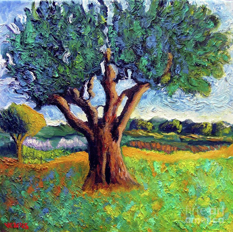 900x895 Olive Tree Painting By Venus - Tree Impressionist Painting