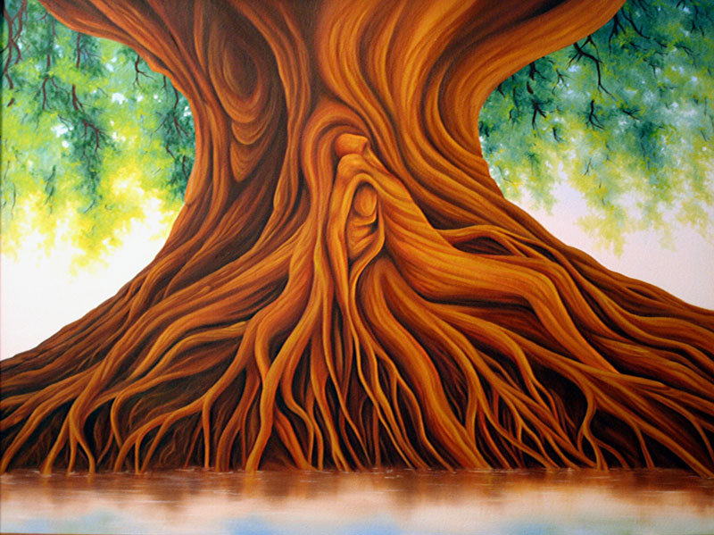 Tree Of Life Oil Painting at PaintingValley.com | Explore collection of ...