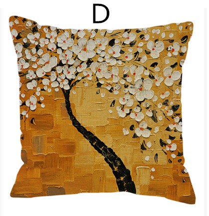 419x433 3d Colorful Painting Tree Of Life Pillow Abstract Retro Oil - Tree Of Life Oil Painting