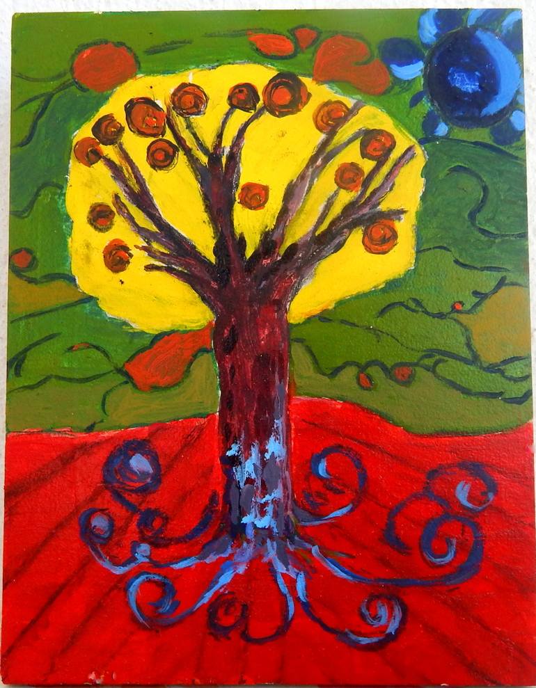 770x989 Saatchi Art The Tree Of Life Painting By Lilith Nihil - Tree Of Life Painting