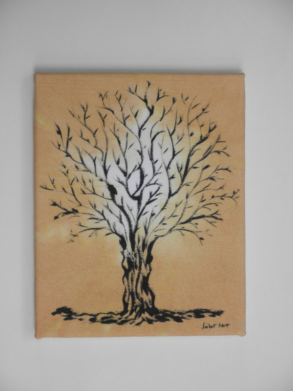 600x800 Hand Painted Art Fabric For Quilts, Home Decor - Tree Of Life Wall Painting