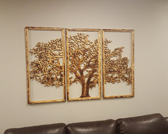 340x270 3d Tree Wall Art Etsy - Tree Of Life Wall Painting