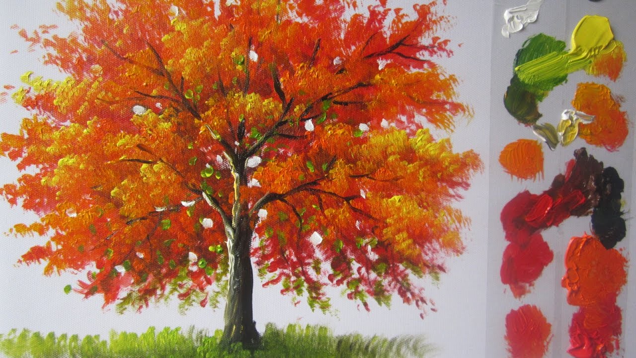 1280x720 How To Paint A Tree In Acrylics Lesson 4 - Tree Painting