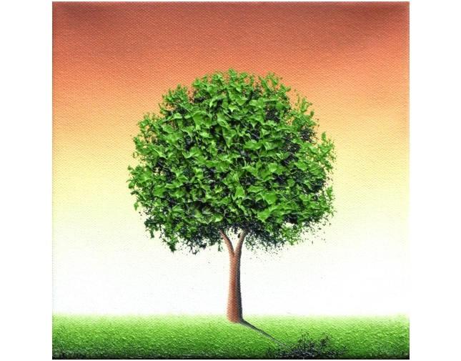 645x505 Tree Landscape Painting, Palette Knife Painting, Original Oil - Tree Painting