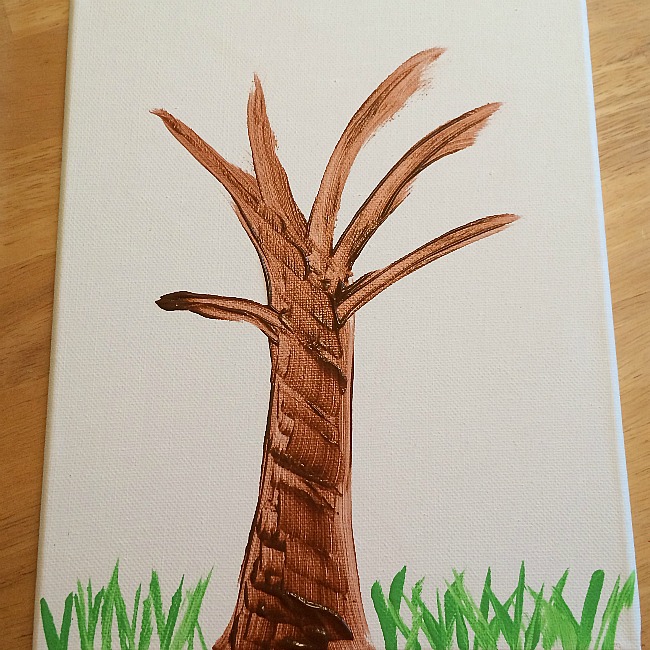 650x650 Fall Tree Cork Painting Craft For Kids - Tree Painting For Kids