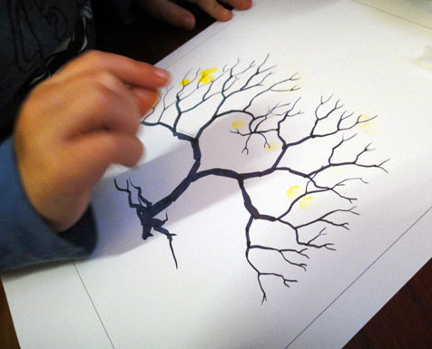 476x385 Painting With Kids Little Piece Of Pie - Tree Painting For Kids