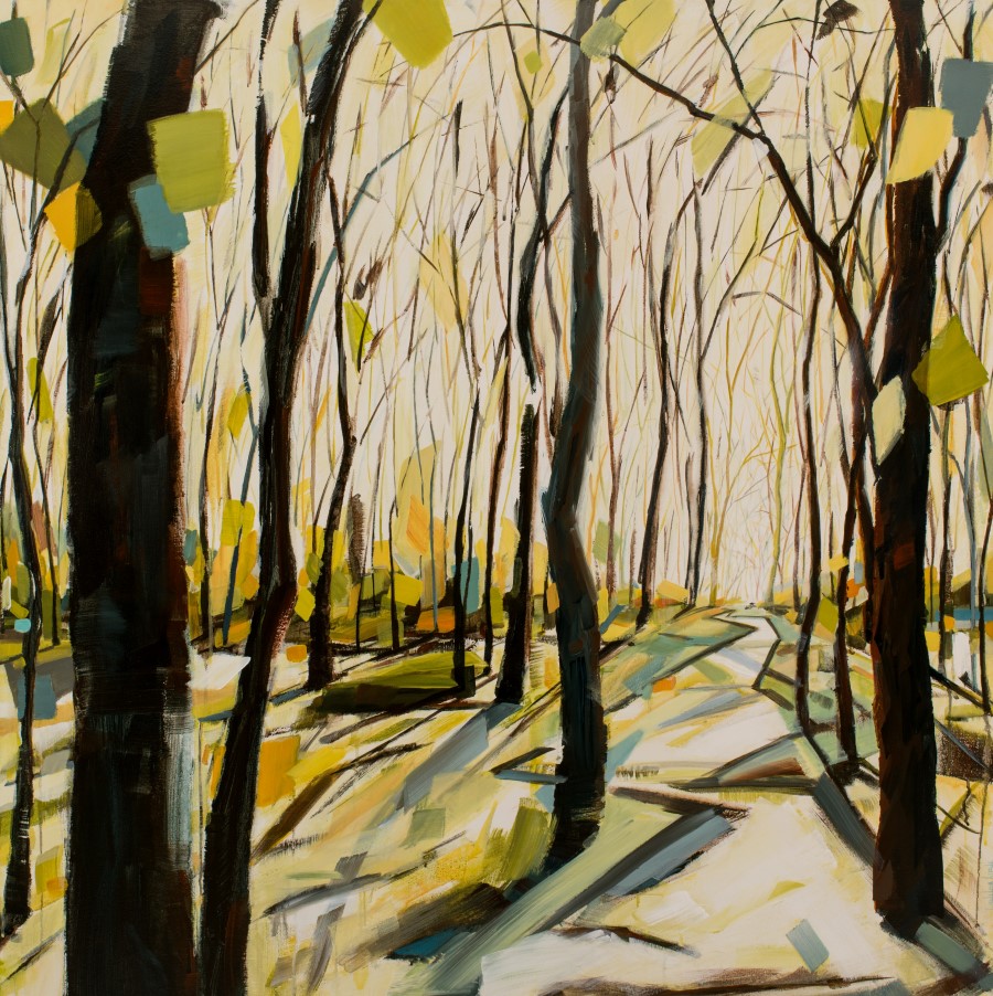 900x902 Forest And Tree Paintings By American Artist Holly Van Hart - Tree Painting Images