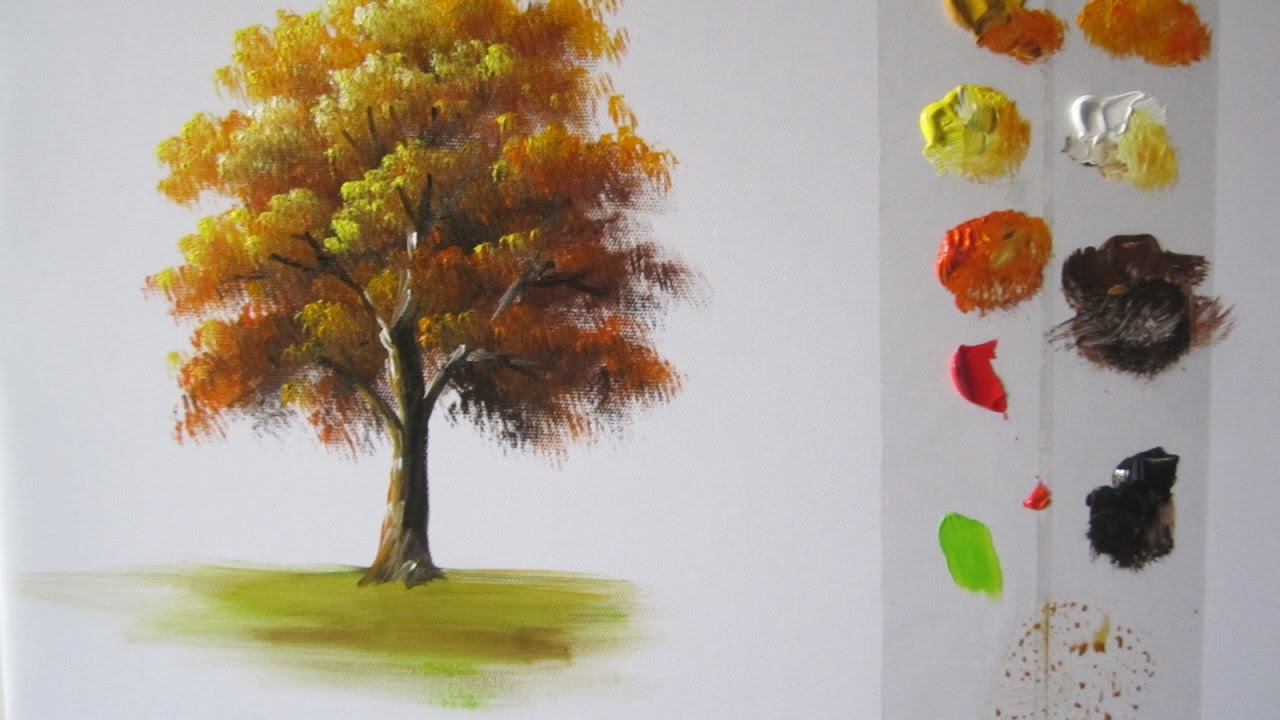 1280x720 How To Paint A Tree In Acrylics Lesson 1 - Tree Painting Images