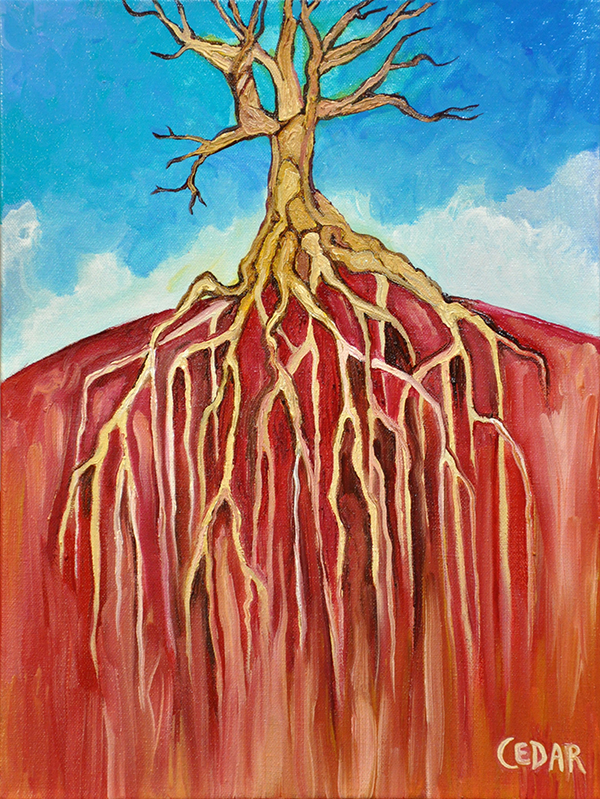 600x799 Blog Art By Cedar Lee - Tree Painting With Roots