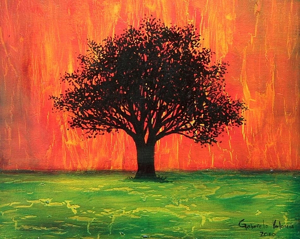 Tree Silhouette Painting At Paintingvalley Com Explore Collection Of Tree Silhouette Painting