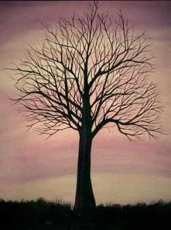 250x335 Create Tree Silhouette Paintings Visual Magick - Tree Silhouette Painting