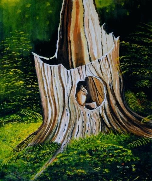 500x595 Fancy Tree Trunk Painting Side Project Exterior Ideas - Tree Stump Painting