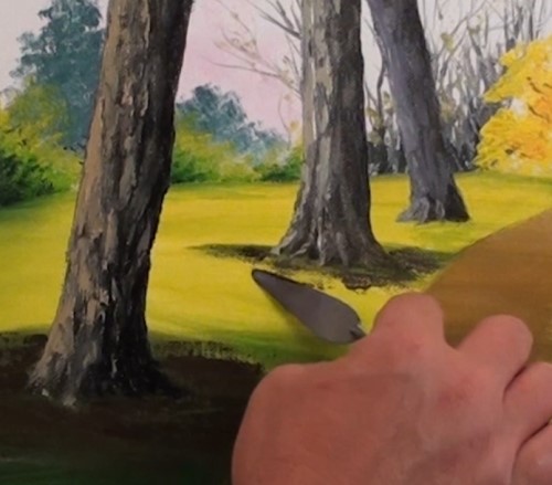 500x439 How To Paint Autumn Trees In Oil Online Art Lessons - Tree Trunk Painting