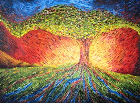 491x361 Tree Of Courtnicole45's Blog - Tree With Roots Painting