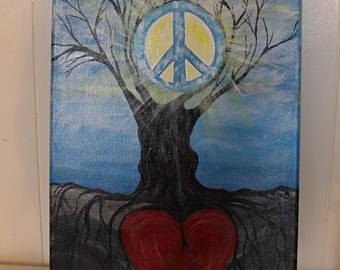 340x270 Tree Roots Painting Etsy - Tree With Roots Painting