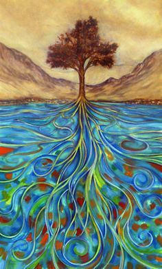 236x391 Tree With Roots Paintings - Tree With Roots Painting