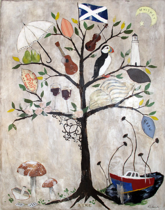 551x701 Commissions Rebecca - Tree With Roots Painting