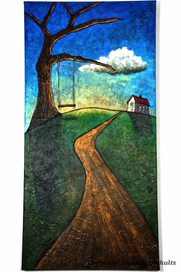 600x900 Tree Swing Painting Taylor Arts - Tree With Swing Painting