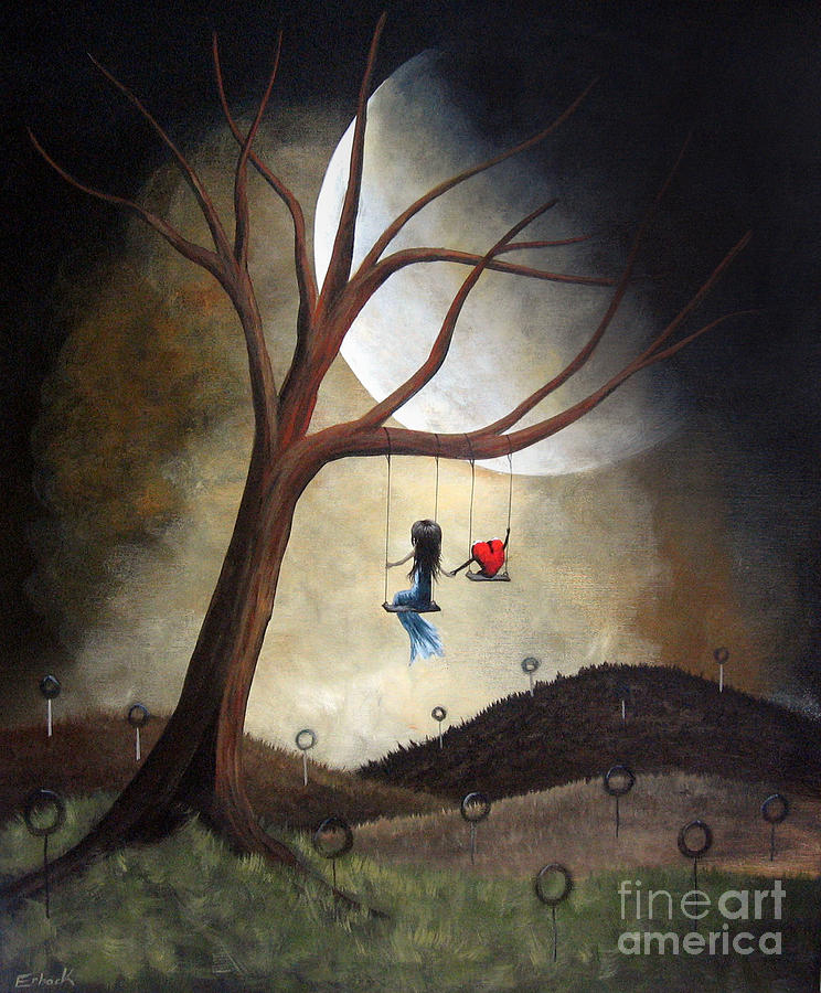 744x900 Tree Swing Paintings Fine Art America - Tree With Swing Painting