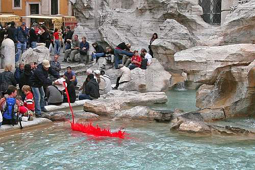 500x333 Pruned Ensanguining The Trevi - Trevi Fountain Painting