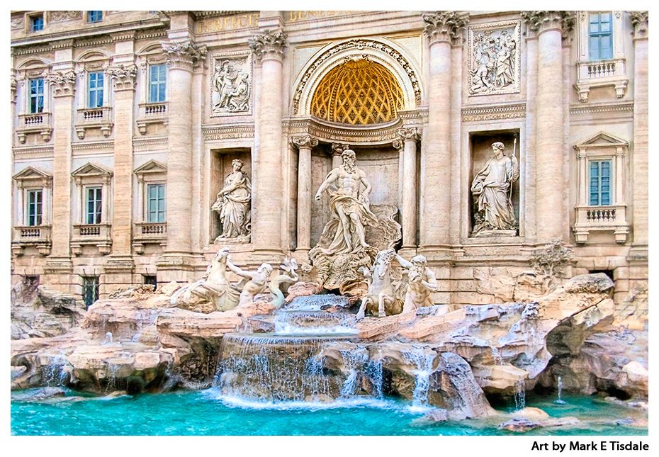 930x645 Famous Trevi Fountain - Trevi Fountain Painting